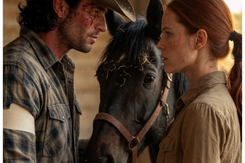 A Cowboy With A Broken Rib Tried To Saddle His Horse, A Woman Took The Reins Instead
