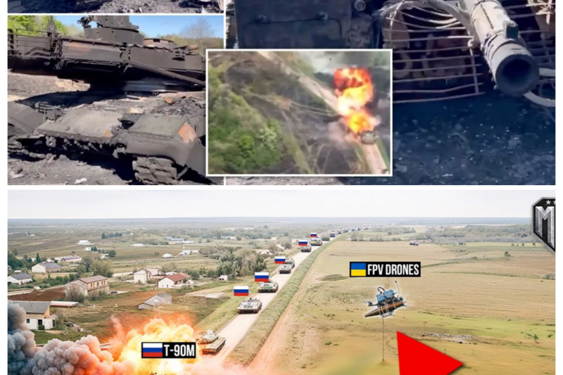Russian “INVINCIBLE” T-90M Tanks Break Through Ukrainian Drone Defenses – Then THIS Happened…