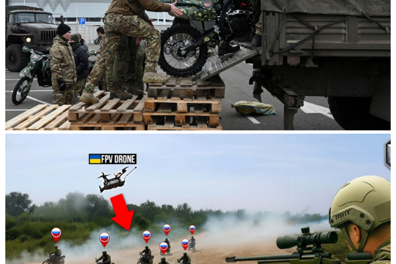 Ukrainian Sniper Catches Large Russian Motorcycle Troops – Then THIS Happened…