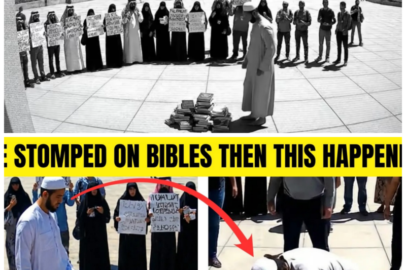 Muslim Activists Stomped On Bibles in Atlanta, Then Their Legs Would Not Move.