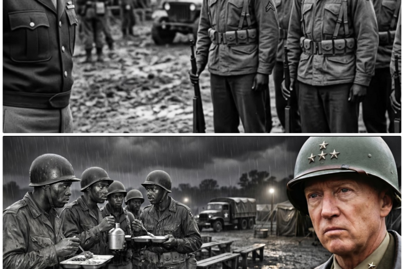 He Made Black Soldiers Eat Outside in the Rain — Patton Arrived at Midnight
