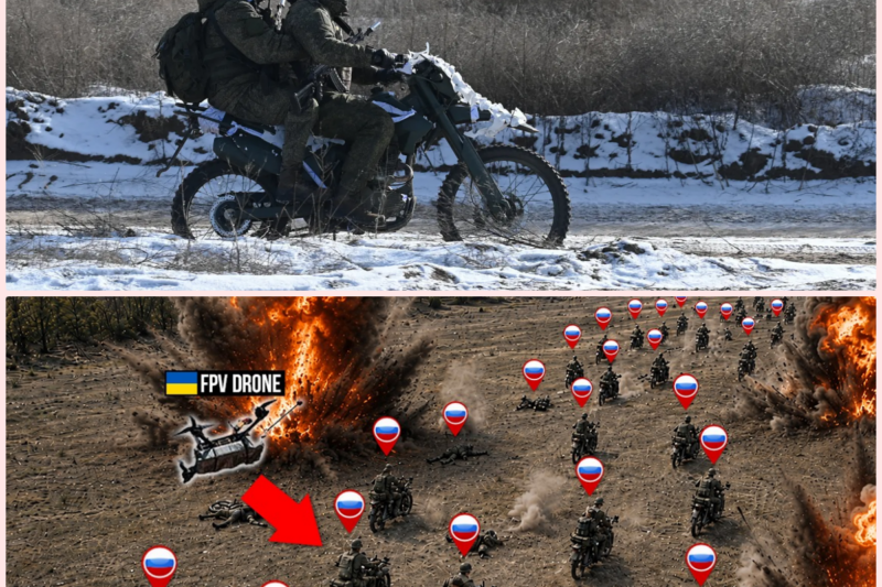 Russian DEADLIEST Motorcycle Troops STORMED the Ukrainian Front Line – 5 Minutes Later, GONE!