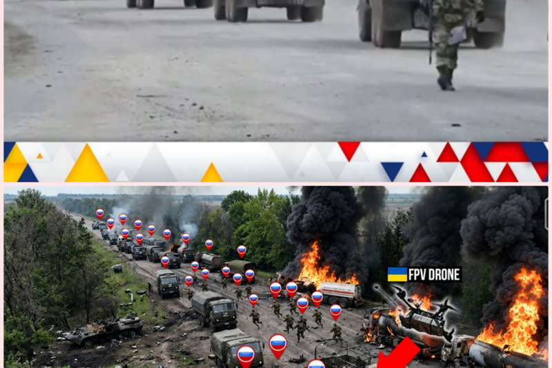 Russian Army Logistics Convoy Enter Ukraine – Then THIS Happened.