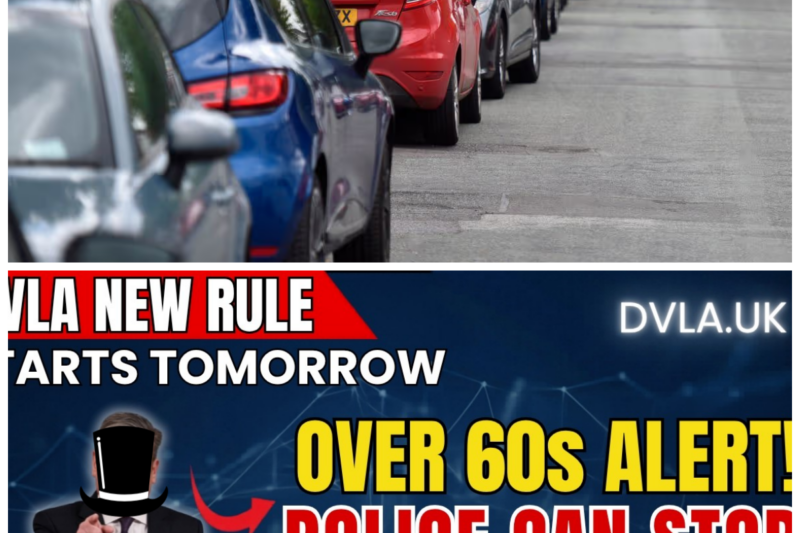 “Urgent DVLA Warning: New Rule for Over 60s Allows Police to Stop Drivers Instantly!” “Attention, over-60s! The DVLA has unleashed a shocking new rule that empowers police to stop older drivers at any moment, leading one concerned motorist to quip, ‘I didn’t realize my golden years came with a side of anxiety!’ As this controversial regulation takes effect, the implications for seniors are staggering, raising questions about safety and civil liberties. What must older drivers know to protect themselves from potential confrontations, and how will this rule impact their daily lives? Get ready for a chilling look into a new reality that could change everything!”