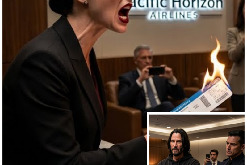 Flight Attendant Burns Keanu Reeves’ Ticket — Unaware He Owns the Airline