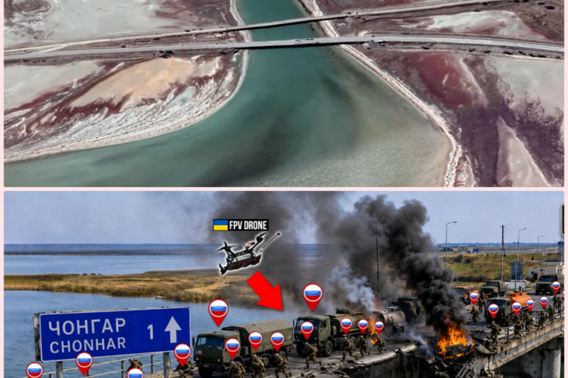 Russian Logistics Convoy Enter Chongar Bridge to Crimea – Then THIS Happened…